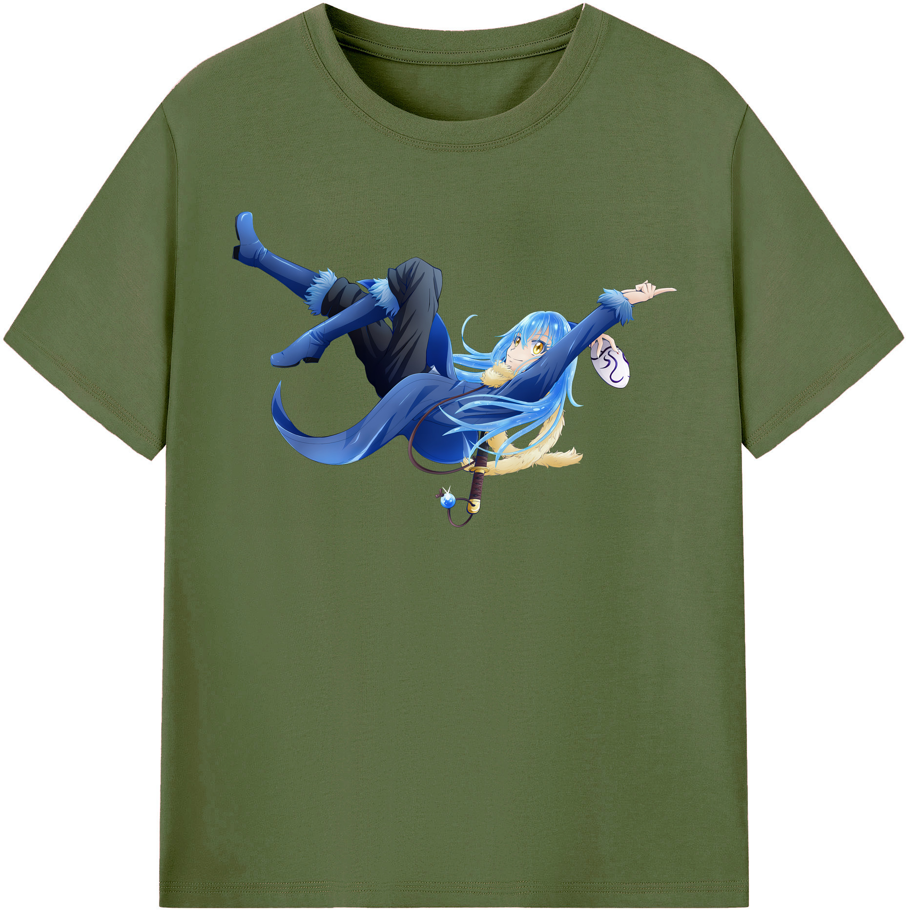 （画像用） 転スラ Regarding Reincarnated to Slime 綿100％半袖Tシャツ（フロントプリント）